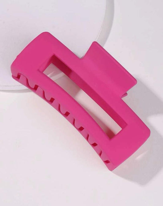 Hot Pink Geometric Hair Claw